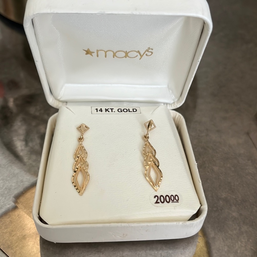 Gold 14kt Drop Earrings